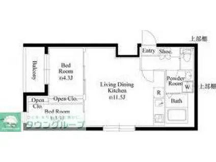 CASA PIAZZA 杉並和田(2LDK/3階)の間取り写真