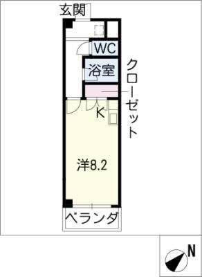 ゴールドマンション安井III(ワンルーム/3階)の間取り写真
