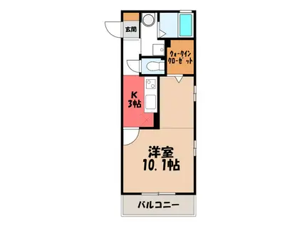 エスポワール(1K/3階)の間取り写真