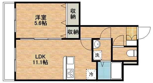 サンモールF.K.D(1LDK/9階)の間取り写真