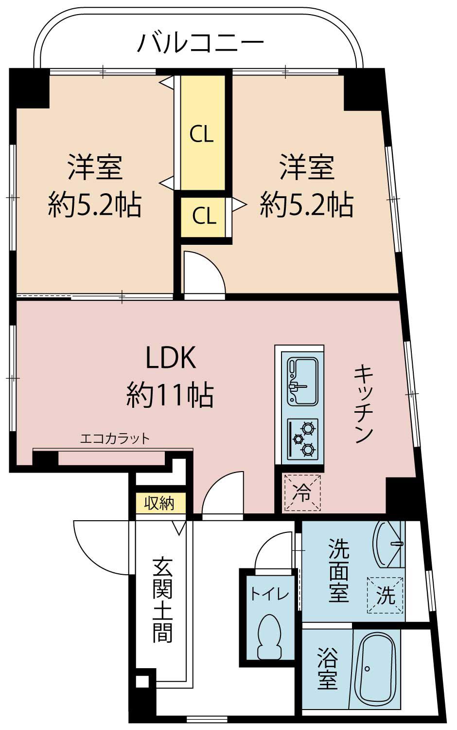 MIJ.R志村坂上(2LDK/1階)の間取り写真