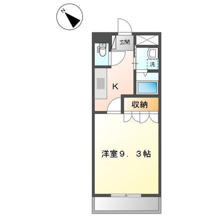 エール モーヴ ボヌール(1K/1階)の間取り写真