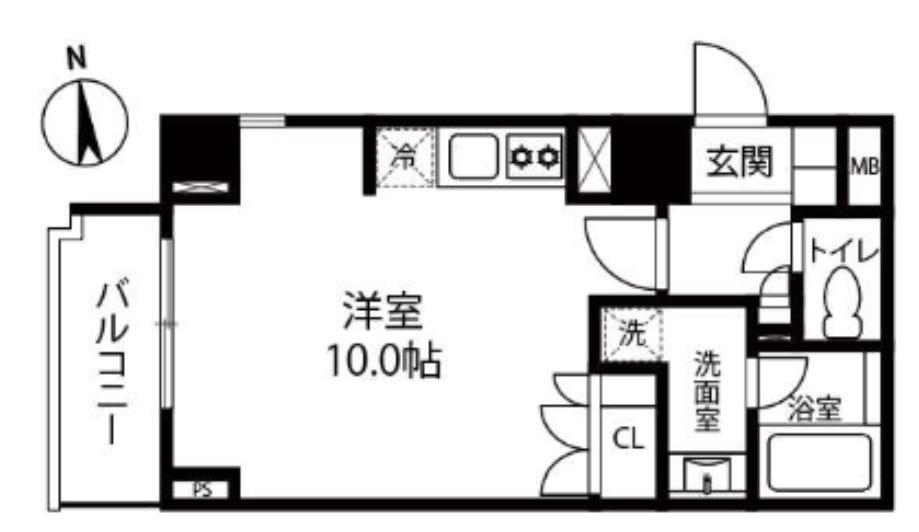 六本木セブン(ワンルーム/3階)の間取り写真