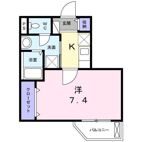 フリーダーハウス阿佐ヶ谷(1K/2階)の間取り写真
