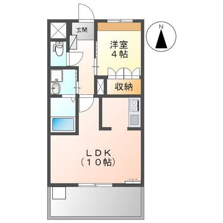 ポラリス(1LDK/1階)の間取り写真
