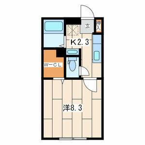 パパメゾン(1K/1階)の間取り写真