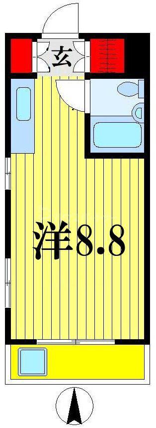 TOビル・53(ワンルーム/3階)の間取り写真
