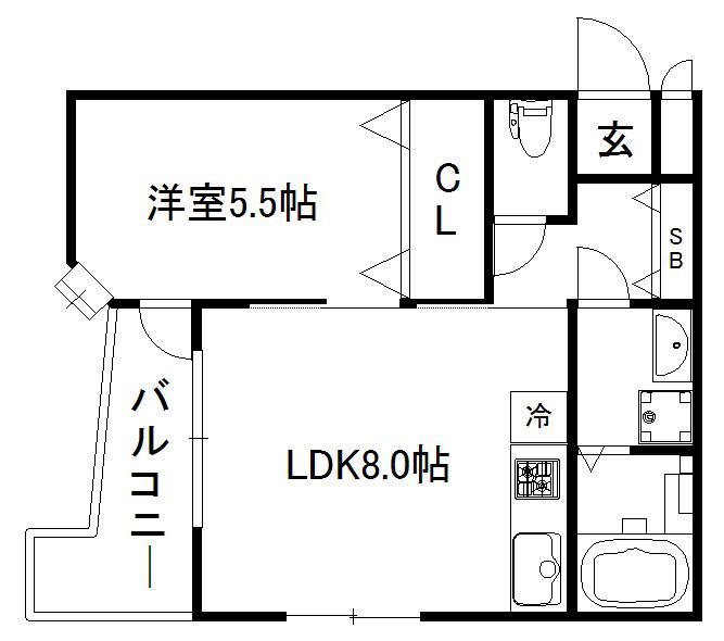 PRIVATE RESIDENCE御所西プライベートレジデンス御所西(1LDK/3階)の間取り写真