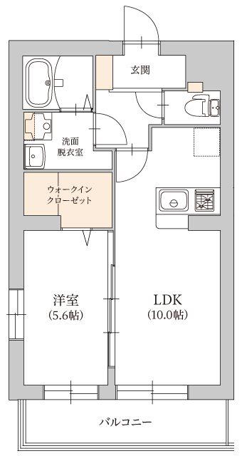 グランノール(1LDK/3階)の間取り写真