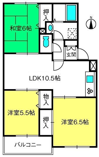 リ ヴラン東川口II(3LDK/3階)の間取り写真