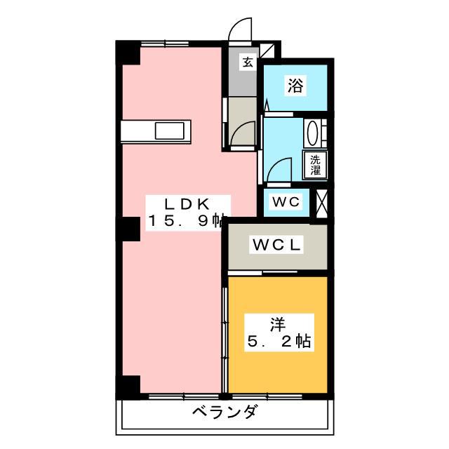 ルミエール寿(1LDK/2階)の間取り写真