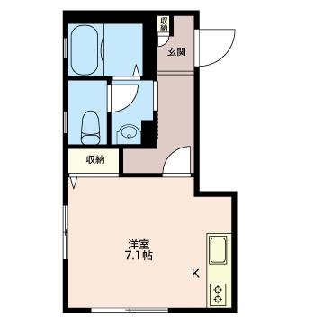 クレシア サンライズ(ワンルーム/3階)の間取り写真