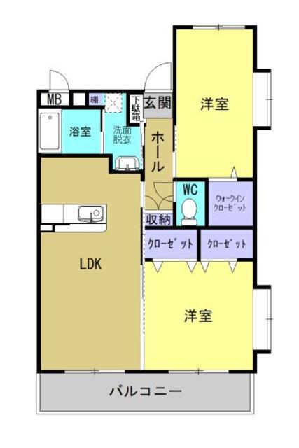 M10 若葉町(2LDK/2階)の間取り写真