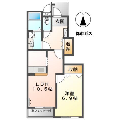 SMART HOME(1LDK/1階)の間取り写真