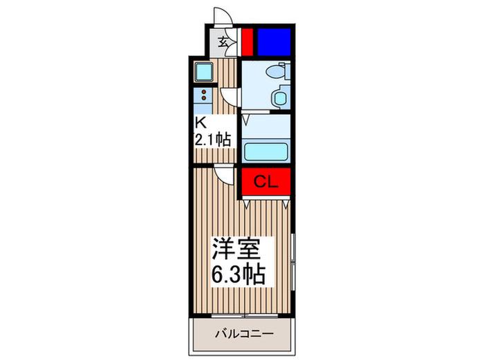 N-STAGE 西所沢駅前(1K/7階)の間取り写真