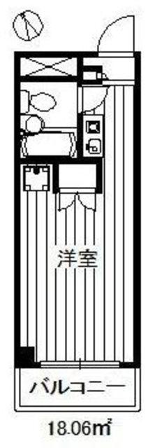 アーバンライフ赤塚(ワンルーム/2階)の間取り写真