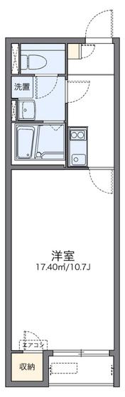 レオネクストルミエールII(1K/1階)の間取り写真