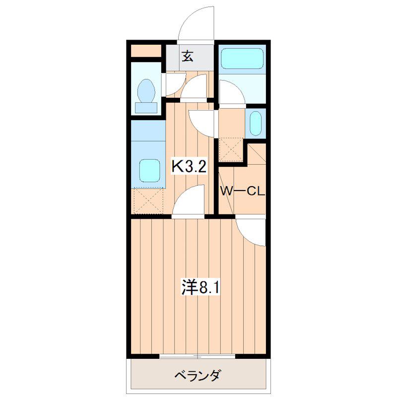 エスペランサ(1K/4階)の間取り写真