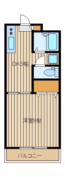 ハイツエムエス(1DK/1階)の間取り写真