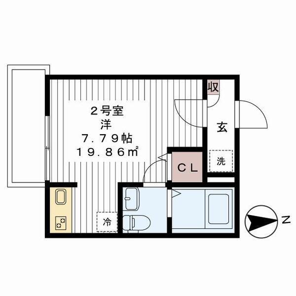 VILLA REGALO(ワンルーム/2階)の間取り写真