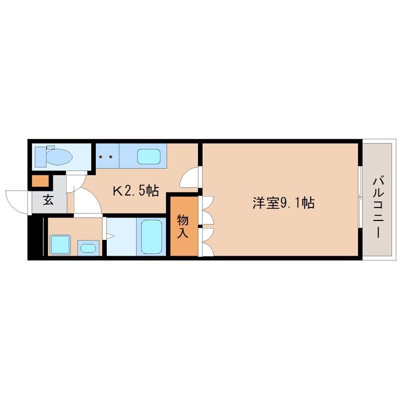 I・CUBE アイキューブ(1K/1階)の間取り写真