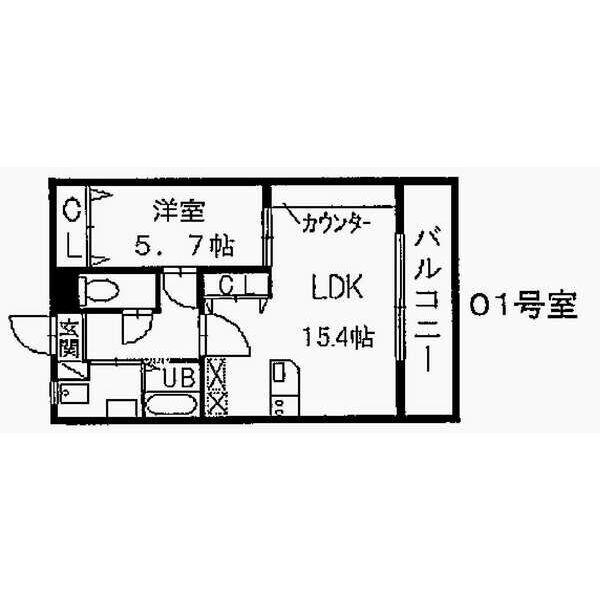 パセオ吹上(1LDK/3階)の間取り写真