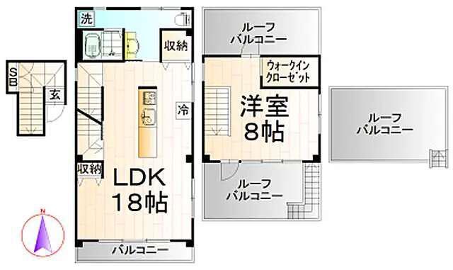 シャリエール森下(1LDK/4階)の間取り写真