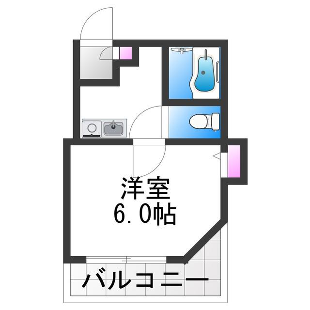 ベル・レジダンス長居21(1K/5階)の間取り写真