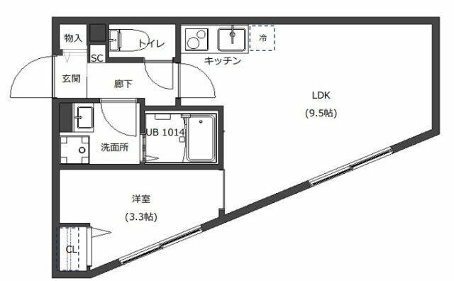 D-STYLE西巣鴨(1LDK/5階)の間取り写真
