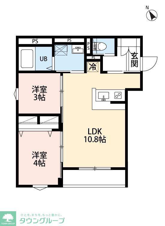 ROBOT HOME 矢部III(2LDK/3階)の間取り写真