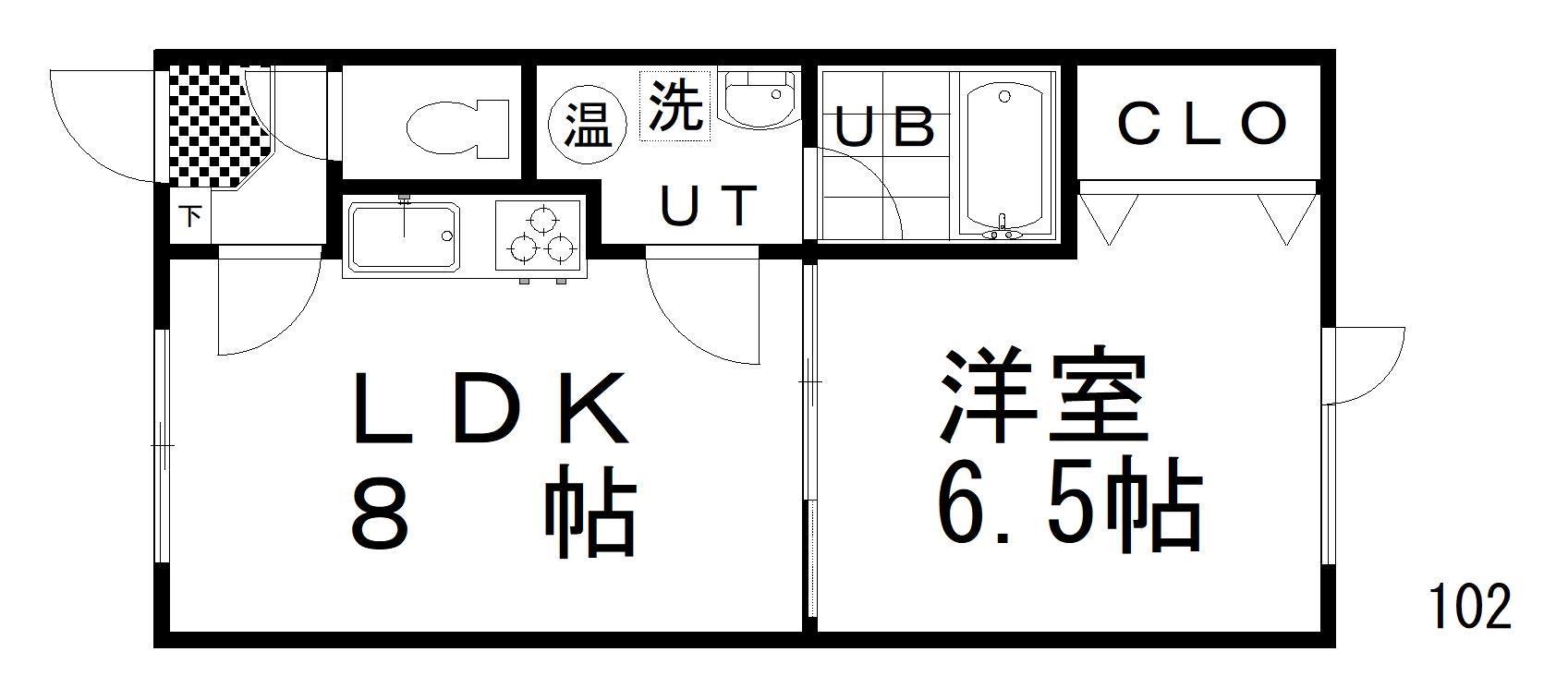 コタンクル(1LDK/1階)の間取り写真