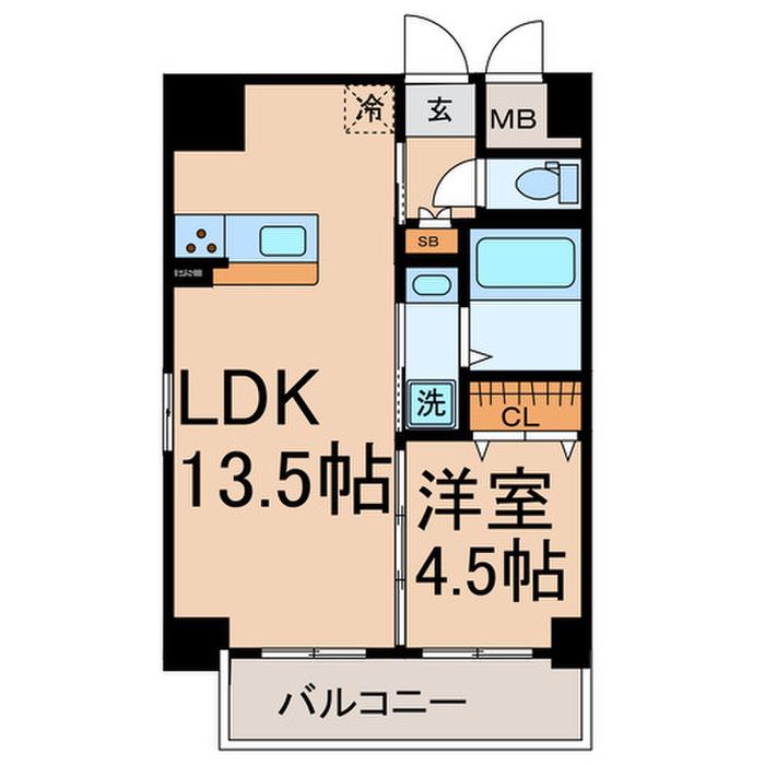 AXIS.LS(1LDK/2階)の間取り写真