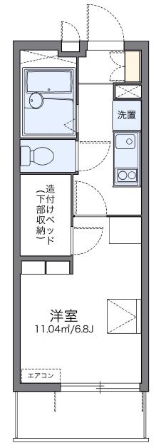 MEGU2010(1K/2階)の間取り写真