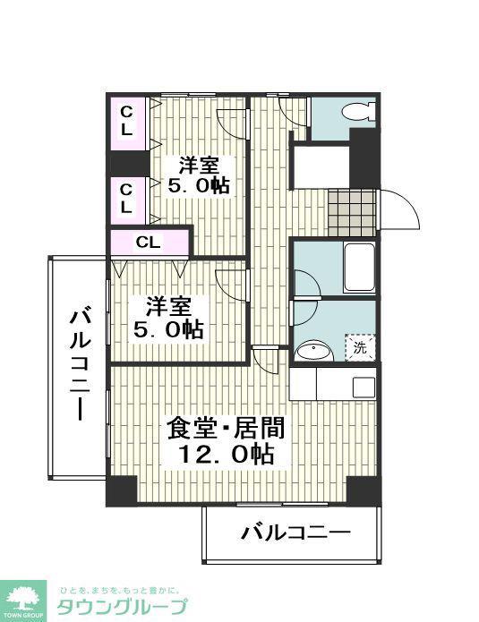茅ヶ崎伊藤ビル(2LDK/4階)の間取り写真