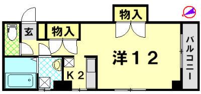 松戸トシオビル(1K/7階)の間取り写真