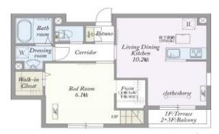 MY STYLE 橋本南(1SLDK/1階)の間取り写真