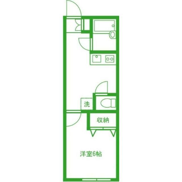 ウイング三軒茶屋(1K/1階)の間取り写真