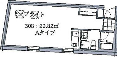 さくら木ヴィレッジ(ワンルーム/3階)の間取り写真