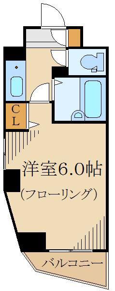 ダイホープラザ上落合(1K/6階)の間取り写真