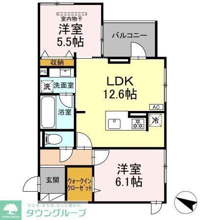 LUMIERE(2LDK/3階)の間取り写真