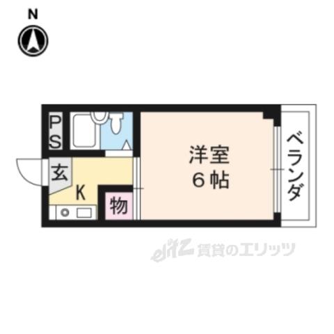 セブンハイツ(1K/2階)の間取り写真