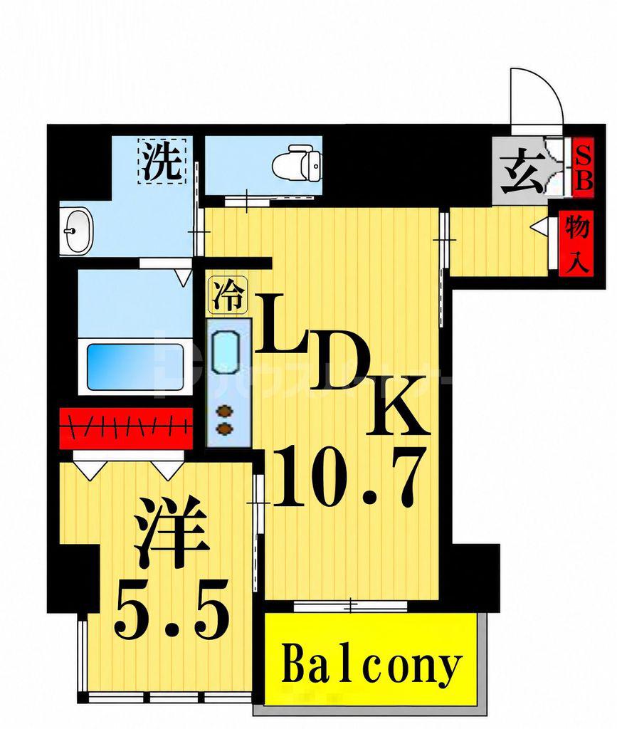 CHEZ KOTOBUKI(1LDK/7階)の間取り写真