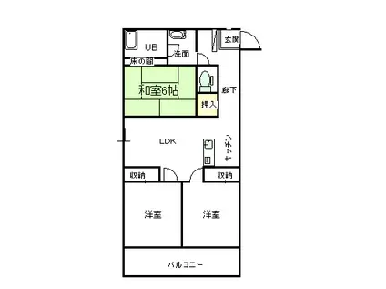 ラ・セーヌ中村(3LDK/5階)の間取り写真