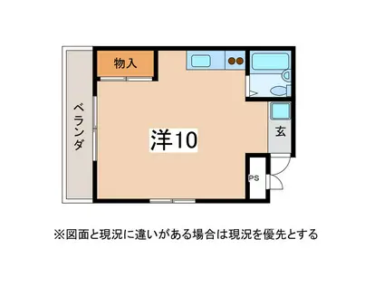 コンフォートK(ワンルーム/1階)の間取り写真