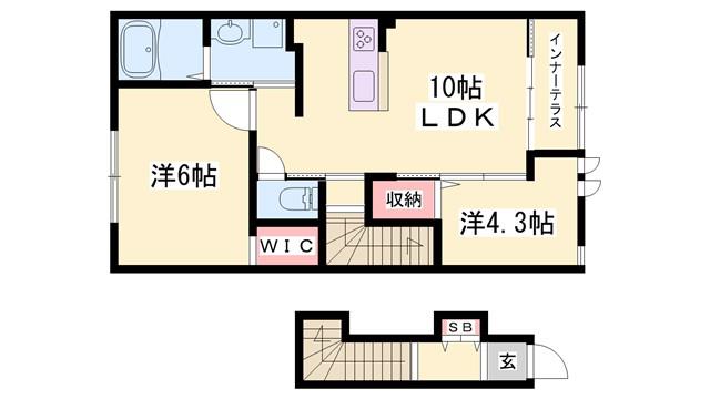 2023(2LDK/2階)の間取り写真