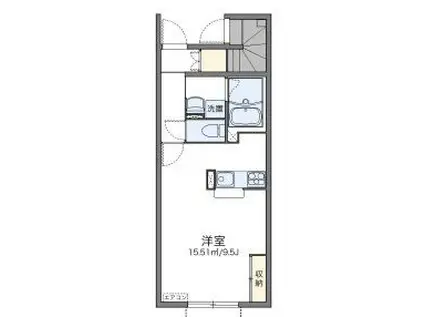 レオネクスト第3ベルプラッツ(ワンルーム/1階)の間取り写真