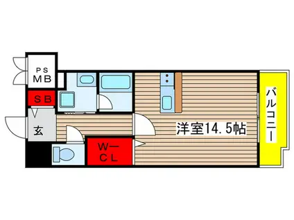 IZUMI OHRINKAN(ワンルーム/9階)の間取り写真