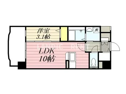 EL COCO 六ツ角(1LDK/12階)の間取り写真