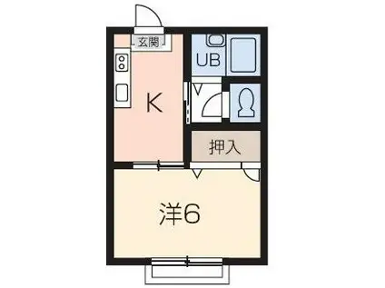ヴィンテージハイツ(1K/1階)の間取り写真