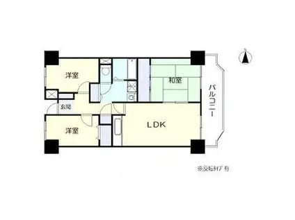 プレスト・コート壱番館(3LDK/7階)の間取り写真